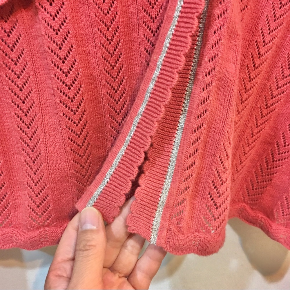 Tabitha- Anthropologie coral cardigan - Picture 2 of 8